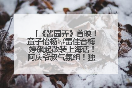 《酱园弄》首映！章子怡杨幂雷佳音梅婷飙起散装上海话！阿庆爷叔气氛组！独独没见他……