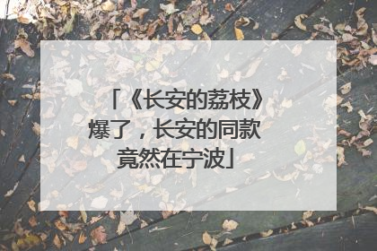 《长安的荔枝》爆了，长安的同款竟然在宁波