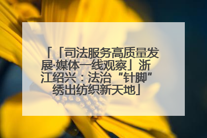 「司法服务高质量发展·媒体一线观察」浙江绍兴：法治“针脚”绣出纺织新天地