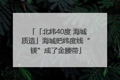 「北纬40度 海城质造」海城把纬度线“镁”成了金腰带