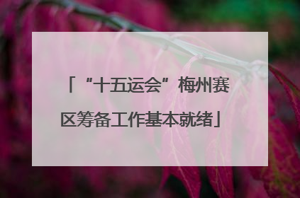 “十五运会”梅州赛区筹备工作基本就绪