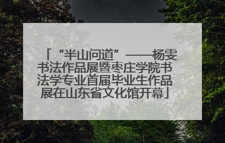 “半山问道”——杨雯书法作品展暨枣庄学院书法学专业首届毕业生作品展在山东省文化馆开幕