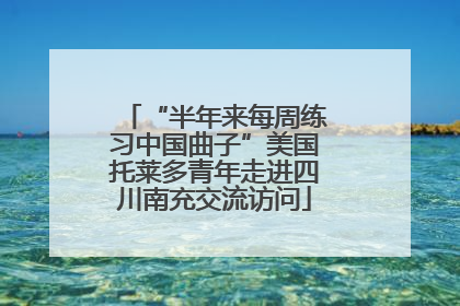 “半年来每周练习中国曲子”美国托莱多青年走进四川南充交流访问