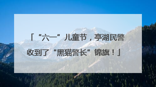 “六一”儿童节，亭湖民警收到了“黑猫警长”锦旗！