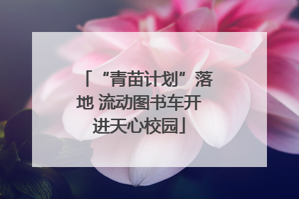 “青苗计划”落地 流动图书车开进天心校园