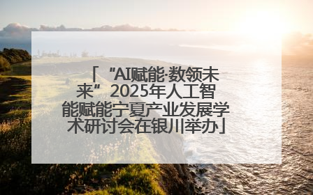 “AI赋能·数领未来”2025年人工智能赋能宁夏产业发展学术研讨会在银川举办