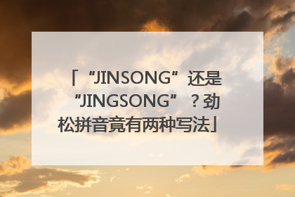 “JINSONG”还是“JINGSONG”？劲松拼音竟有两种写法