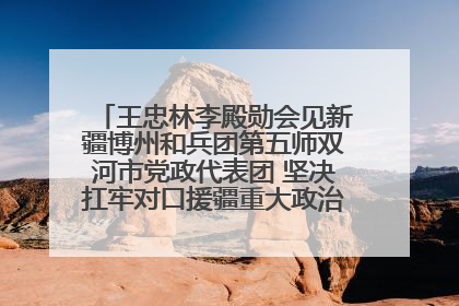 王忠林李殿勋会见新疆博州和兵团第五师双河市党政代表团 坚决扛牢对口援疆重大政治责任 推动双方实现优势互补务实合作