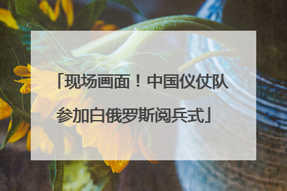 现场画面！中国仪仗队参加白俄罗斯阅兵式