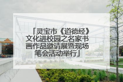 灵宝市《道德经》文化进校园之名家书画作品邀请展暨现场笔会活动举行
