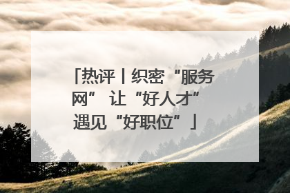 热评丨织密“服务网” 让“好人才”遇见“好职位”