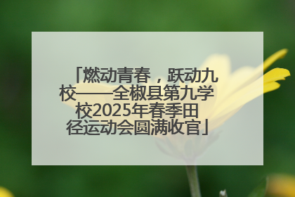 燃动青春，跃动九校——全椒县第九学校2025年春季田径运动会圆满收官