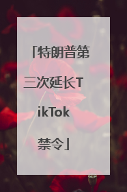 特朗普第三次延长TikTok禁令