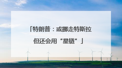 特朗普：或挪走特斯拉 但还会用“星链”