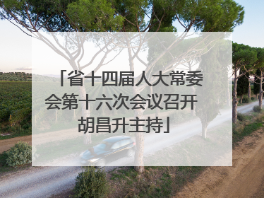 省十四届人大常委会第十六次会议召开 胡昌升主持