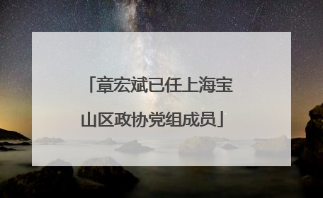 章宏斌已任上海宝山区政协党组成员