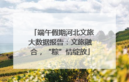 端午假期河北文旅大数据报告：文旅融合，“粽”情绽放