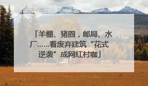 羊棚、猪圈，邮局、水厂……看废弃建筑“花式逆袭”成网红村咖