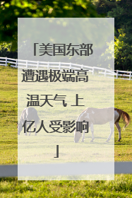 美国东部遭遇极端高温天气 上亿人受影响