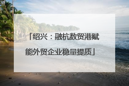 绍兴：融杭数贸港赋能外贸企业稳量提质