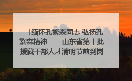 缅怀孔繁森同志 弘扬孔繁森精神——山东省第十批援藏干部人才清明节前到岗巴县开展党性教育