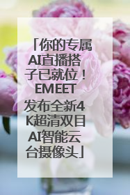 你的专属AI直播搭子已就位！EMEET发布全新4K超清双目AI智能云台摄像头