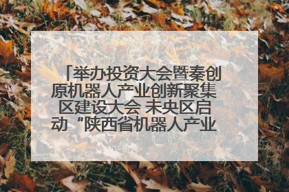 举办投资大会暨秦创原机器人产业创新聚集区建设大会 未央区启动“陕西省机器人产业聚集区”建设
