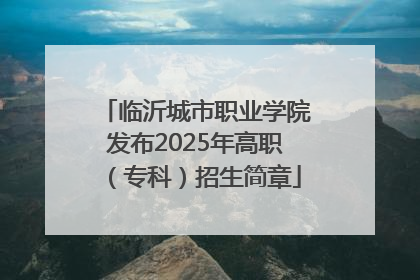 临沂城市职业学院发布2025年高职（专科）招生简章