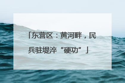 东营区：黄河畔，民兵驻堤淬“硬功”