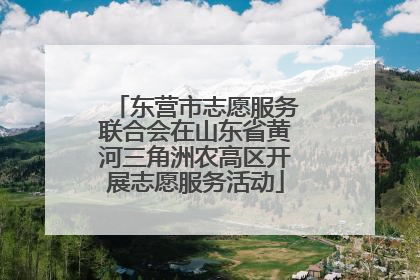 东营市志愿服务联合会在山东省黄河三角洲农高区开展志愿服务活动