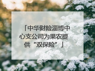 中华财险淄博中心支公司为果农提供“双保险”