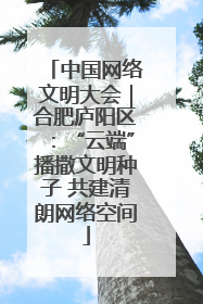 中国网络文明大会｜合肥庐阳区：“云端”播撒文明种子 共建清朗网络空间