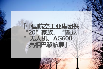 中国航空工业集团携“20”家族、“翼龙”无人机、AG600亮相巴黎航展