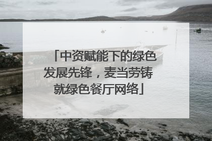 中资赋能下的绿色发展先锋，麦当劳铸就绿色餐厅网络