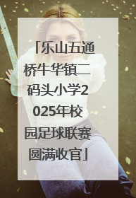 乐山五通桥牛华镇二码头小学2025年校园足球联赛圆满收官