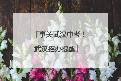 事关武汉中考！武汉招办提醒