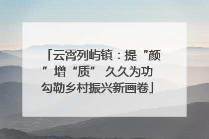 云霄列屿镇：提“颜”增“质” 久久为功勾勒乡村振兴新画卷