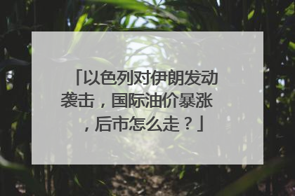 以色列对伊朗发动袭击，国际油价暴涨，后市怎么走？