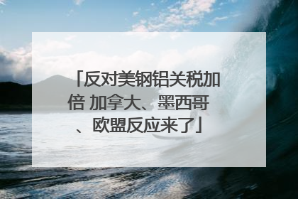 反对美钢铝关税加倍 加拿大、墨西哥、欧盟反应来了