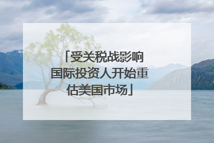 受关税战影响 国际投资人开始重估美国市场