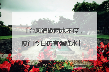 台风消歇雨水不停，厦门今日仍有强降水