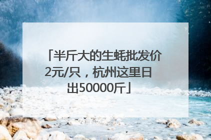 半斤大的生蚝批发价2元/只，杭州这里日出50000斤