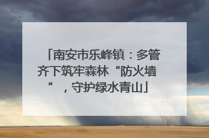 南安市乐峰镇：多管齐下筑牢森林“防火墙”，守护绿水青山