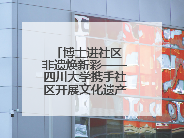 博士进社区 非遗焕新彩——四川大学携手社区开展文化遗产日特别活动