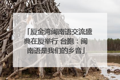 厦金湾闽南语交流盛典在厦举行 台胞：闽南语是我们的乡音