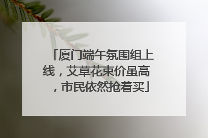 厦门端午氛围组上线，艾草花束价虽高，市民依然抢着买