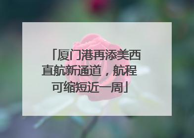 厦门港再添美西直航新通道，航程可缩短近一周