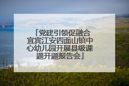 党建引领促融合 宜宾江安四面山镇中心幼儿园开展县级课题开题报告会