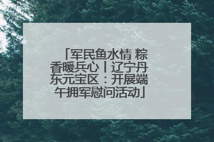 军民鱼水情 粽香暖兵心丨辽宁丹东元宝区：开展端午拥军慰问活动