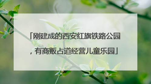 刚建成的西安红旗铁路公园，有商贩占道经营儿童乐园